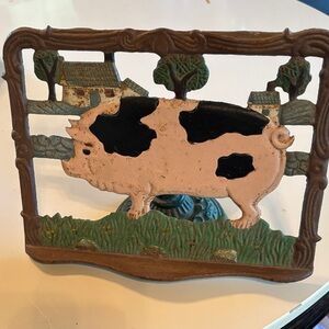 Rustic iron farmhouse cookbook stand